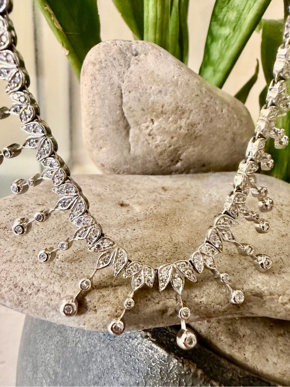 14 karat gold diamond necklace
